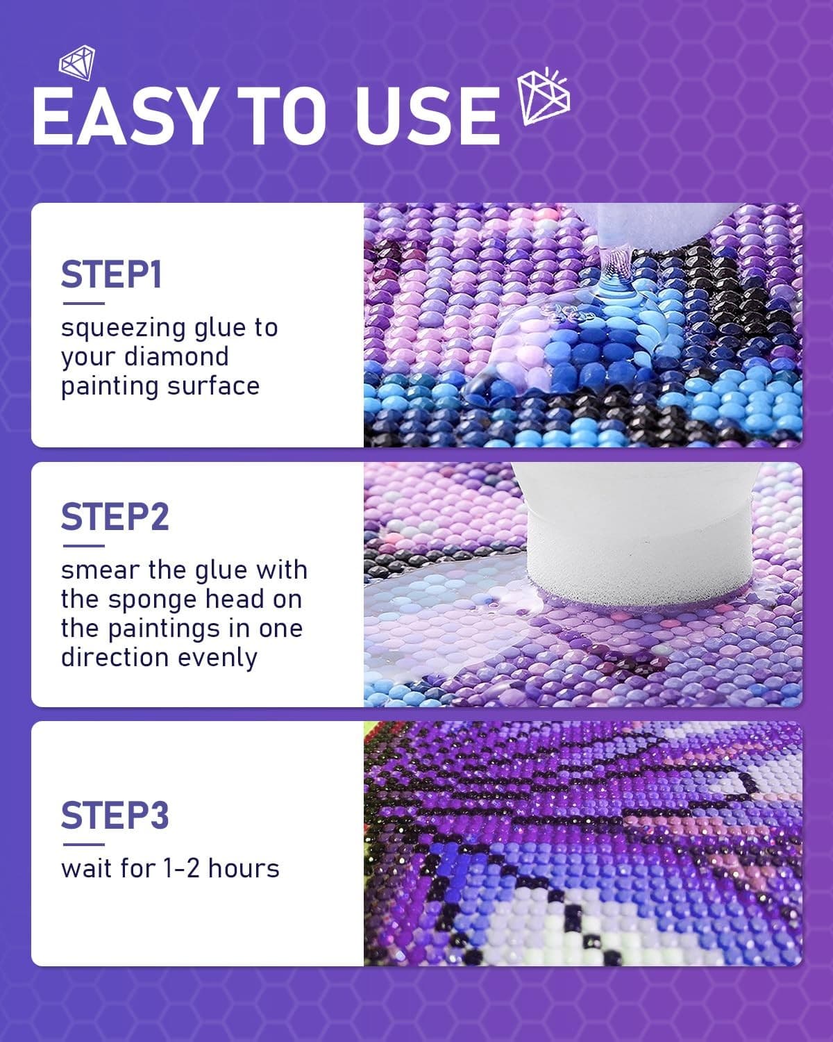 Nicpro 2 Pack Diamond Painting Sealer 240ML with Sponge Head, 240ML, Clear  5