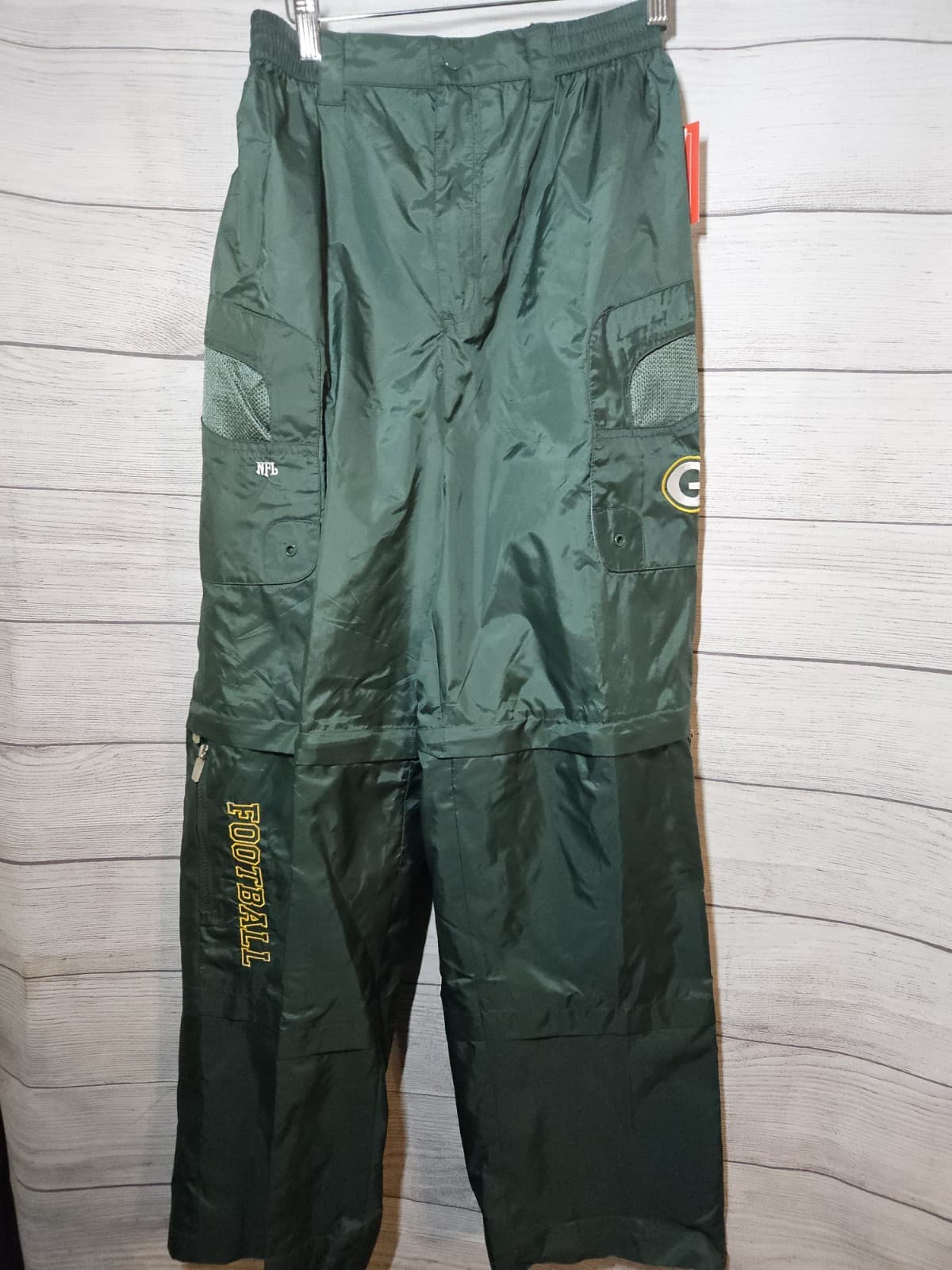 NFL Green Bay Packers Windbreaker Zip Off Pants -Youth Sz LARGE 16-18 - NWT! 3