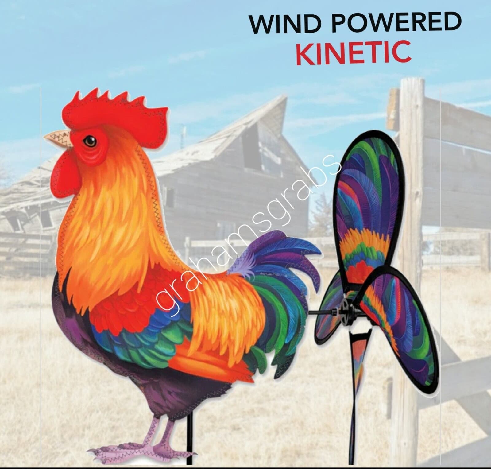 PREMIER DESIGNS KITES MORNING ROOSTER PETITE WIND SPINNER WHIRLIGIG PD24996 2