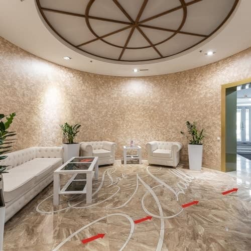  8"x2" Arrow Sticker, 10 Pack PVC Removable Self Adhesive Waterproof Floor Red 5