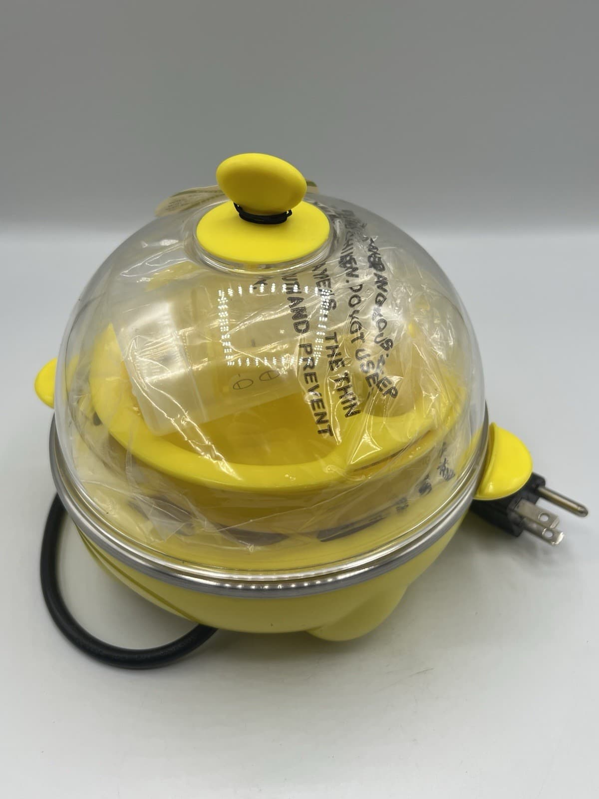 Yes Chef Rapid Egg Cooker & Poacher New Electric Yellow VTG 4