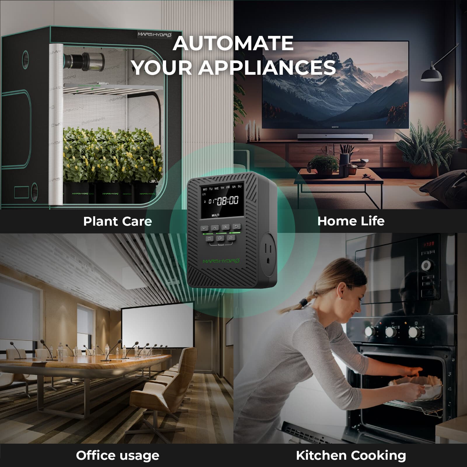 Mars Hydro Dual Port Timer: Controls all light models and fill lights 4