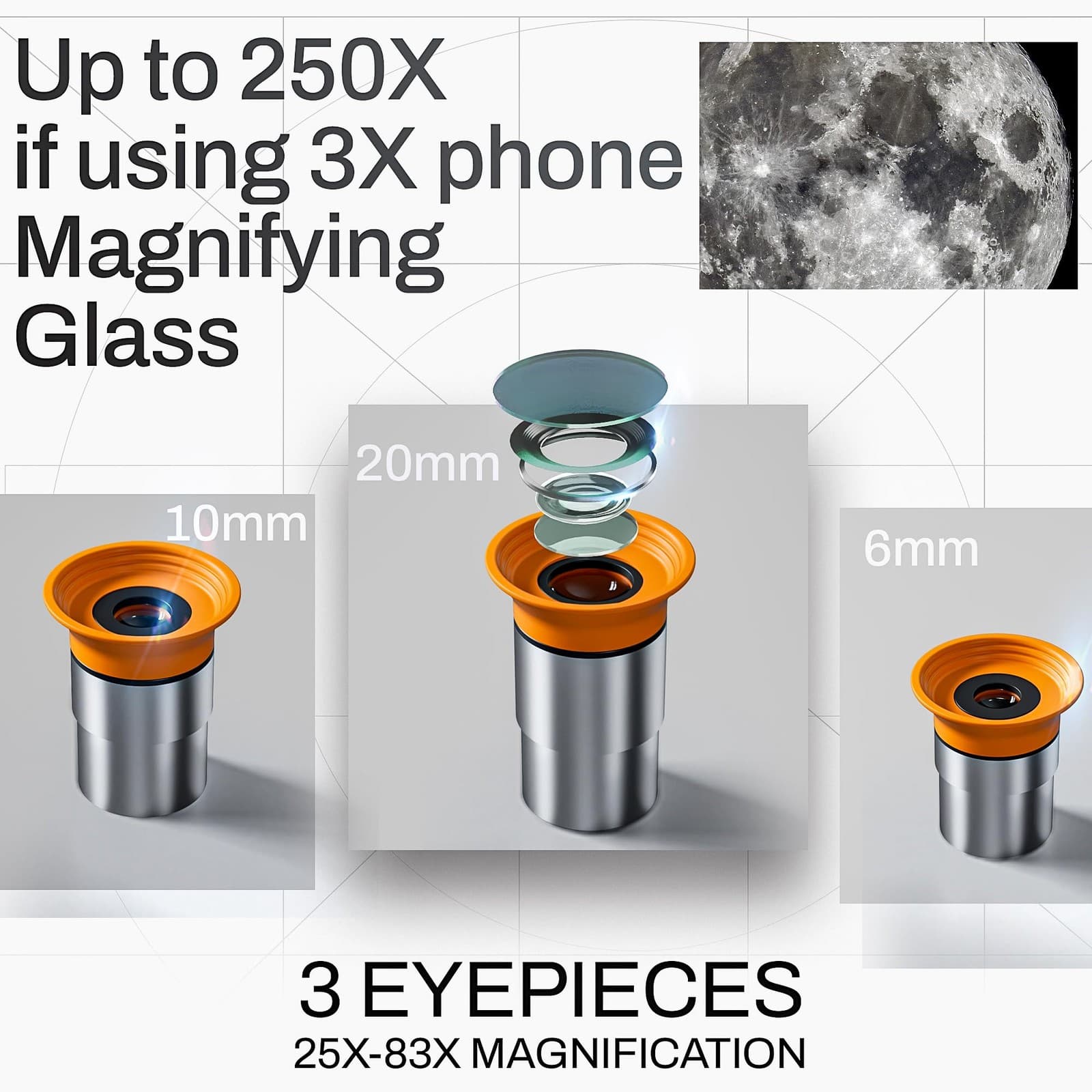 Telescope, Telescope for Adults High Powered Professional, 70mm Aperture 500m... 5