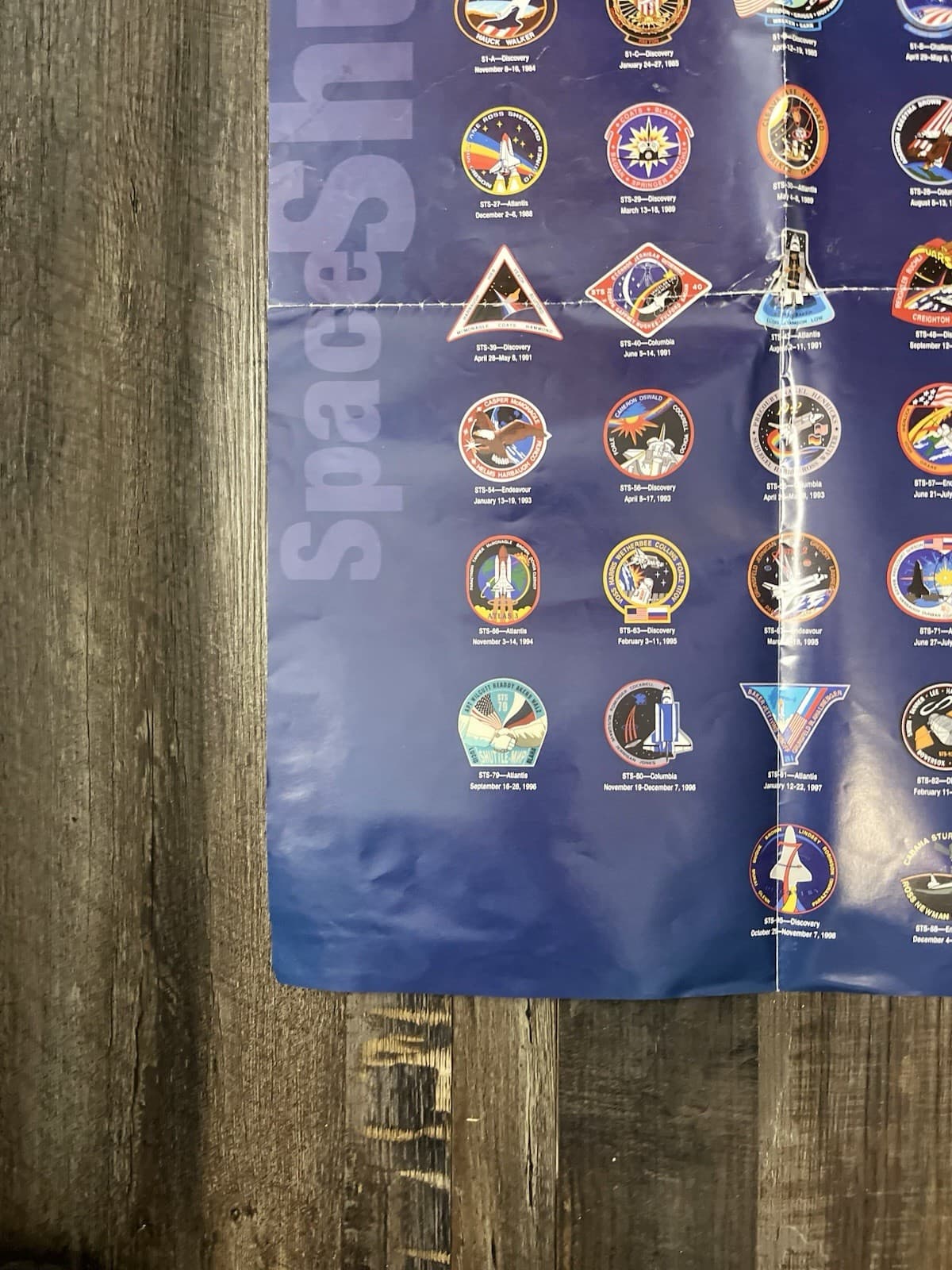 Vintage 2000 NASA Space Flight Awareness Space Shuttle 100 Missions Poster 3