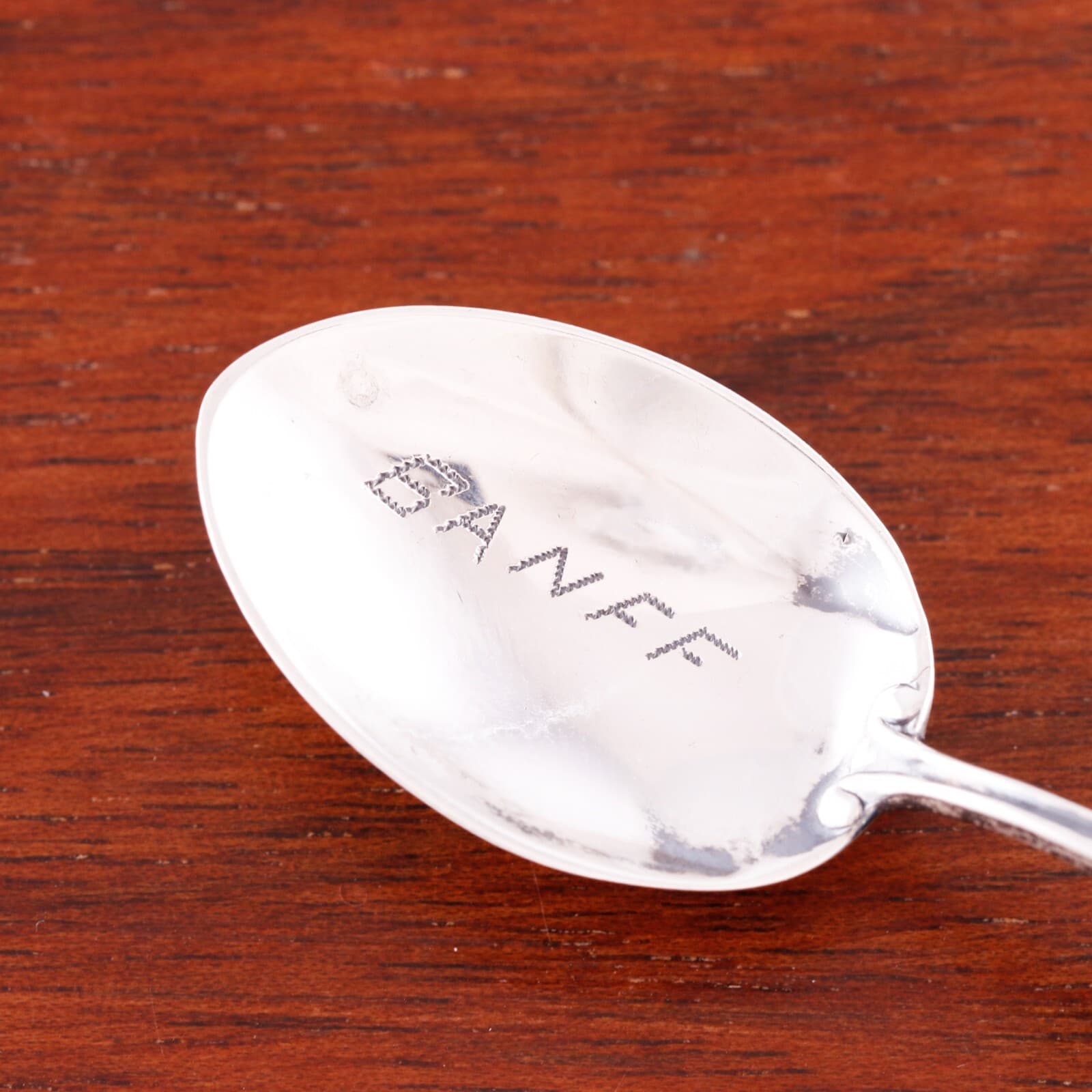 CANADIAN STERLING SILVER & ENAMEL SOUVENIR SPOON NATIVE AMERICAN " BANFF " 4