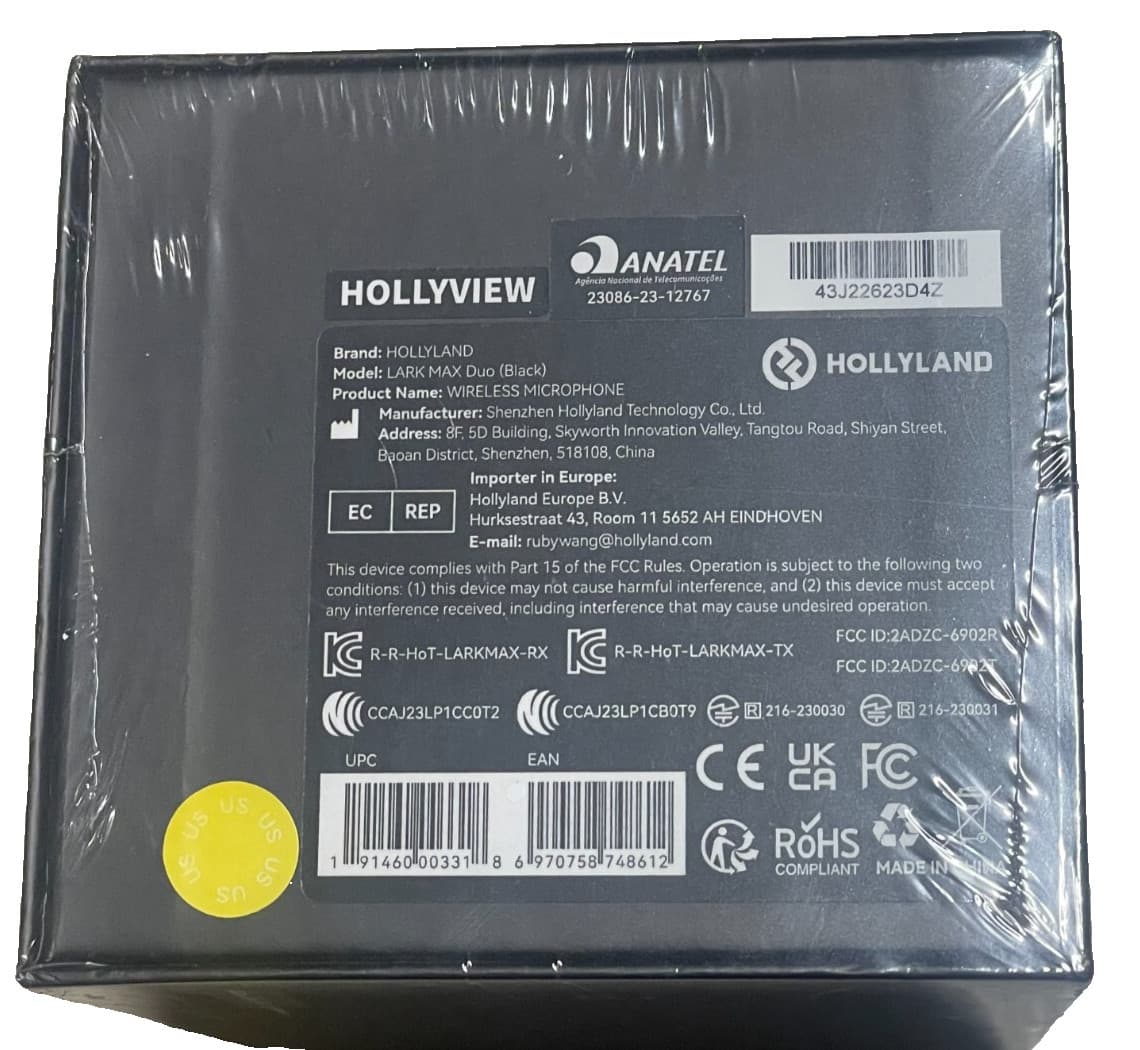 Hollyland Lark Max Duo Wireless Lavalier Microphone System DSLR iPhone Android 2