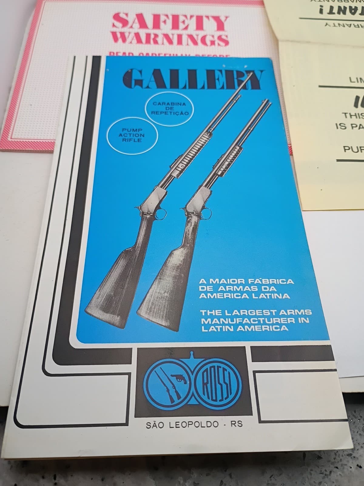 ROSSI Gallery Model  Pump Action Rifle Manual 2