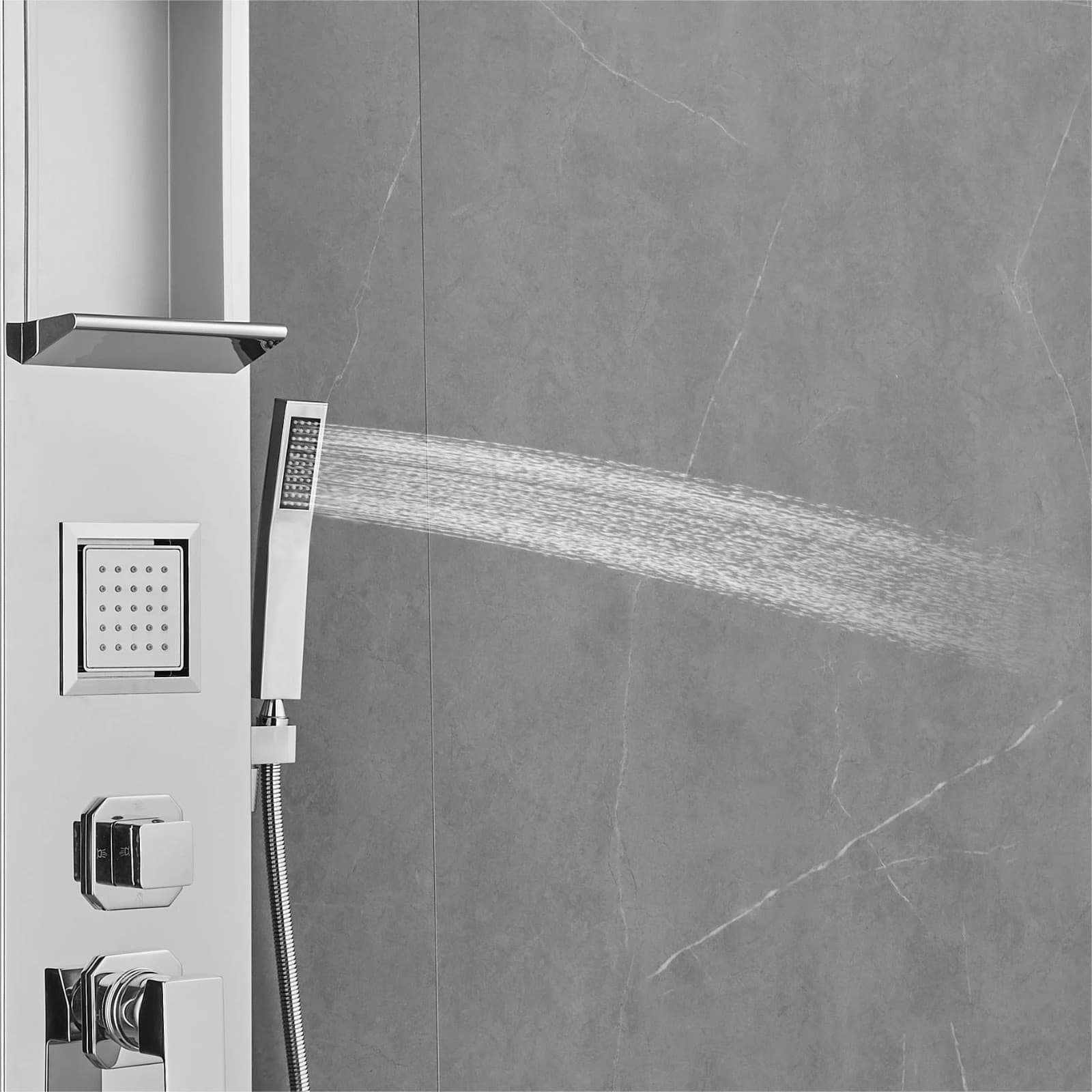 Stainless Steel Shower Panel SP-5676C H59" x D 22" x W 8.6" 5
