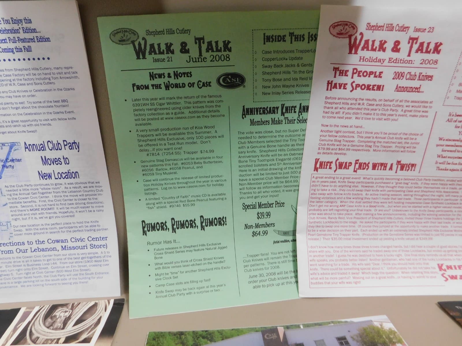 Lot of  Shepherds Cutlery Publications & Case Knife Brochures & 2002 Case Poster 5