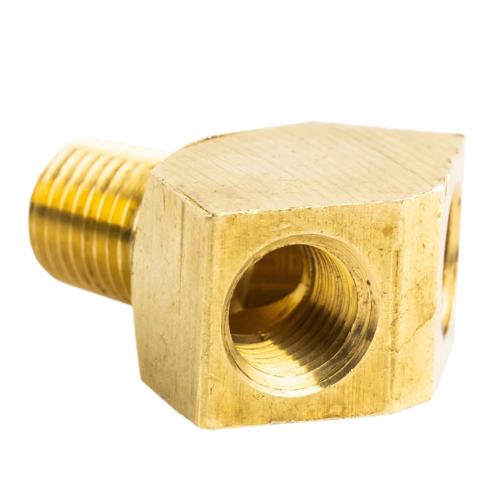 Brass Y Splitter 1/4" MNPT x 1/4" FNPT Fitting Gas .25" x .25" WYE Fitting 3