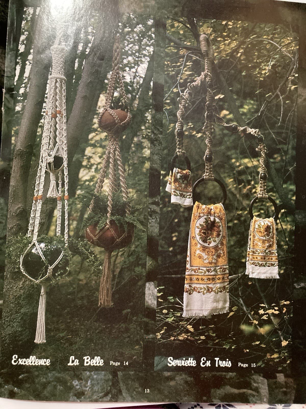 Vintage Macrame Elegance 20 Project Patterns Owls Plant Holders Towel Holders 5