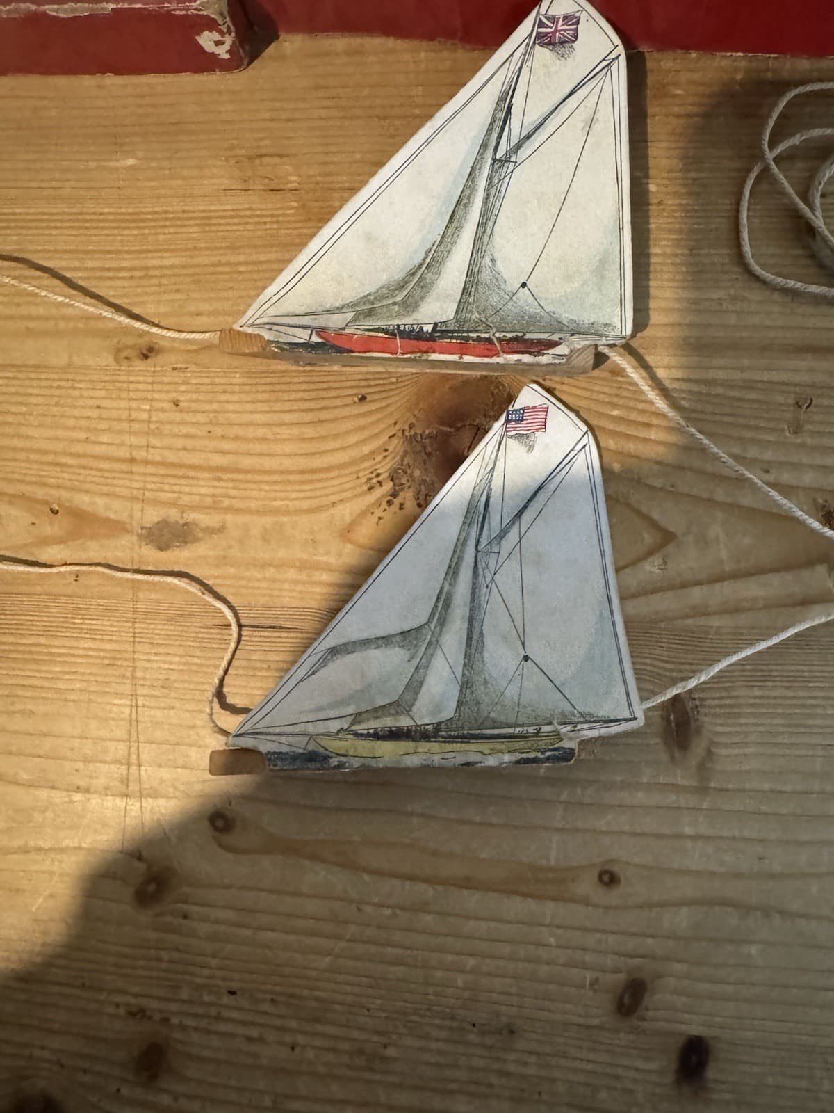 Antique Mechanical Yacht Race Game likely by Glevum Games  1900 - 1920 British 4