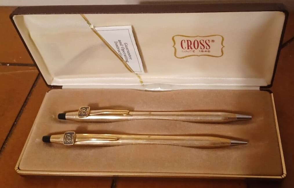 VTGE CROSS John Deere 1987 Tractor Sales Award 10K GOLD FILLED Pen Pencil 150yrs