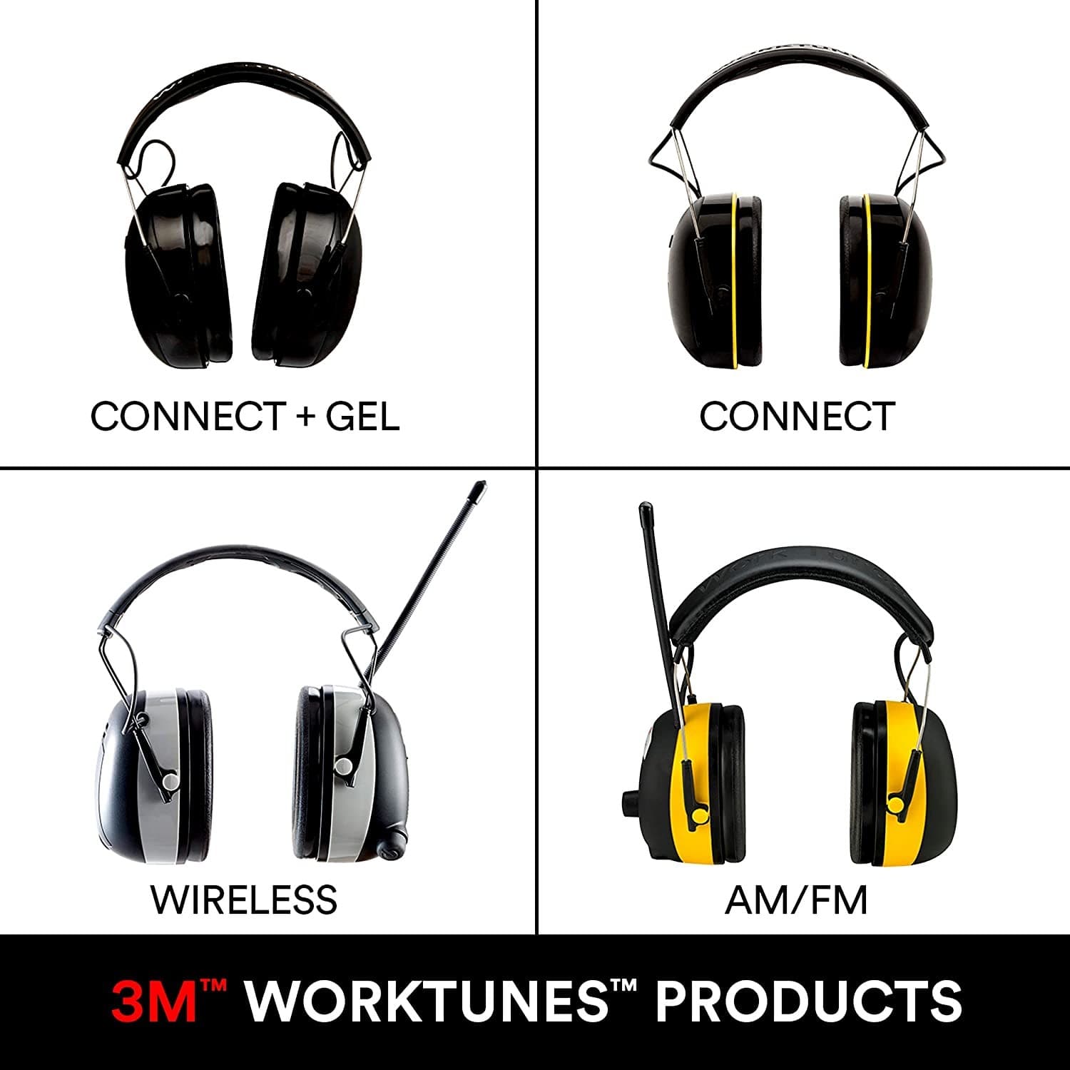3M WorkTunes Electronic Hearing Protectors: Connect with Bluetooth Technology (B 2
