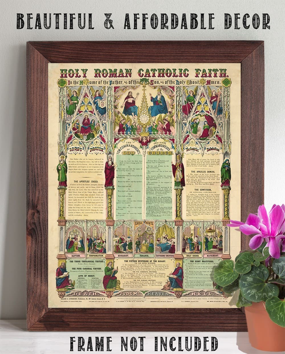 Holy Roman Catholic Faith Poster 11x14 Unframed Vintage Religious Wall Art 5
