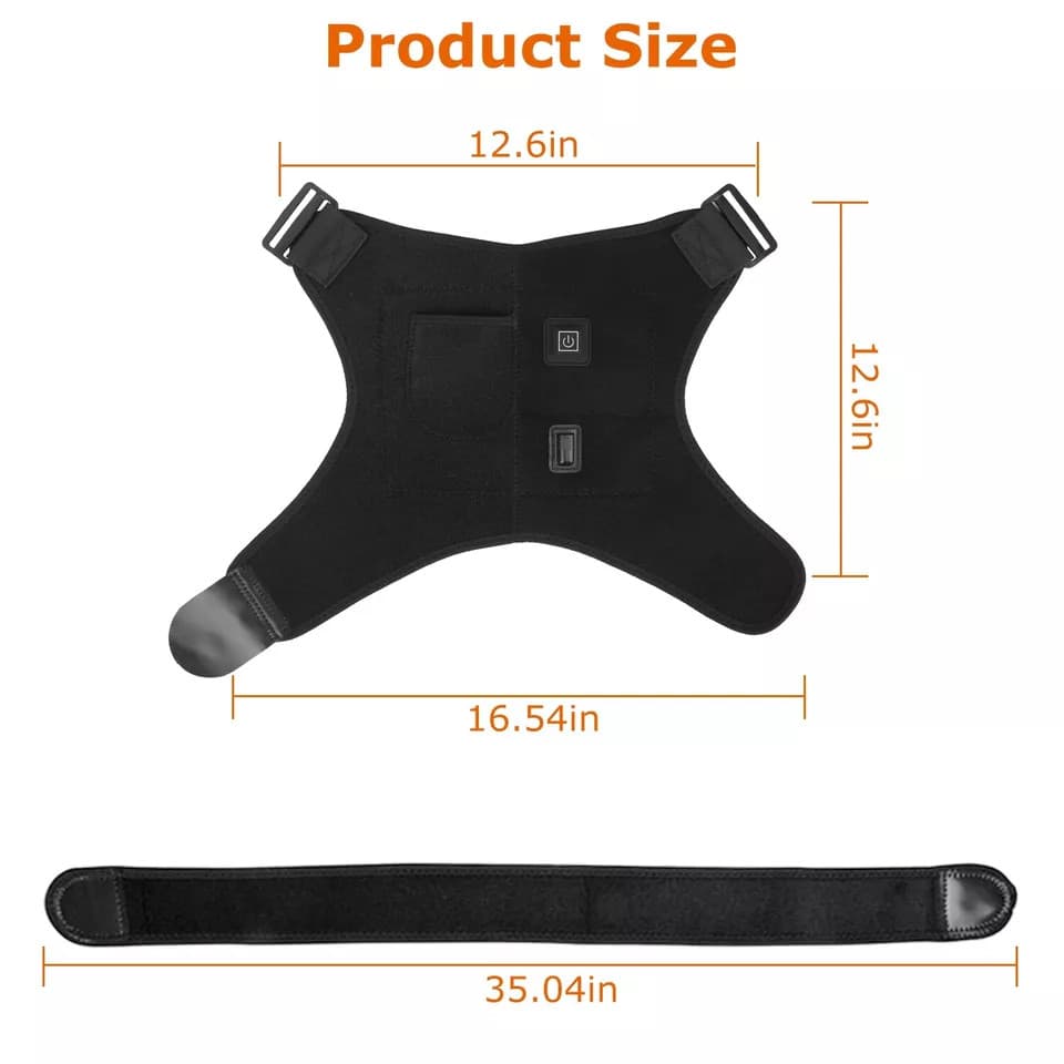 Electric Heated Shoulder Brace Rotator For Shoulder Injuries Pain Relief 5