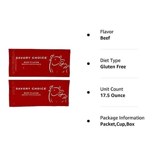 Savory Choice Reduced Sodium Beef Broth Concentrate 50 Stick Packs 9.6g Each ... 2