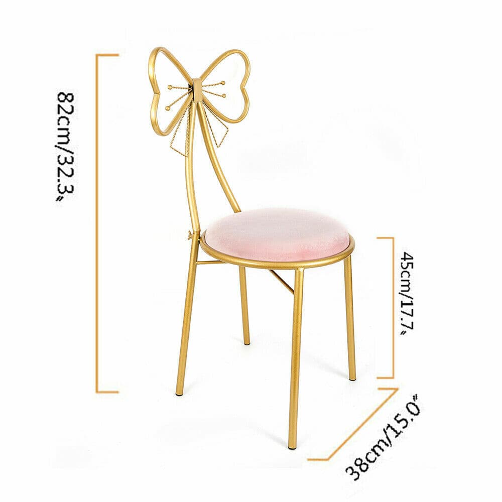 Modern Simple Dressing Table Makeup Chair With Stool Pink Vanity Velvet Chair 4