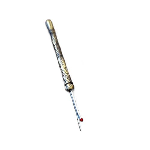 Victorian Metal Engraved Seam Ripper, Sewing Crafting Supply Tool, Antique Gold 2