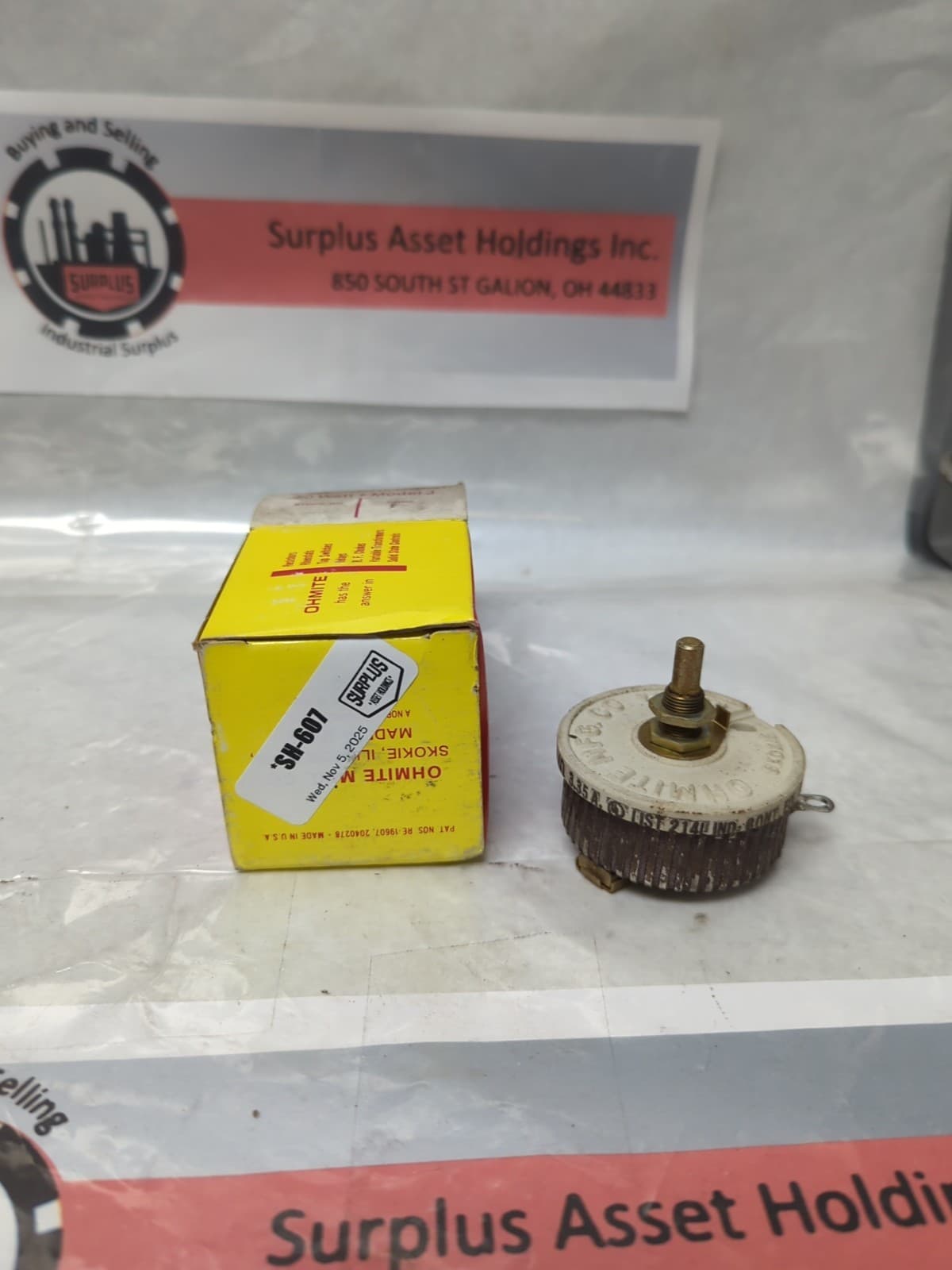 OHMITE,RJS4R0,RHEOSTAT MODEL J NOS