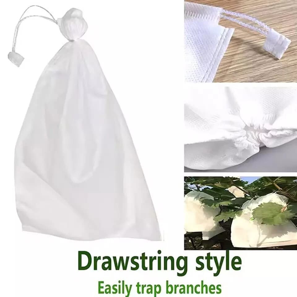 100PCS Garden Plant Fruit Vege Protect Drawstring Bags Against Insect Pest Bird 4