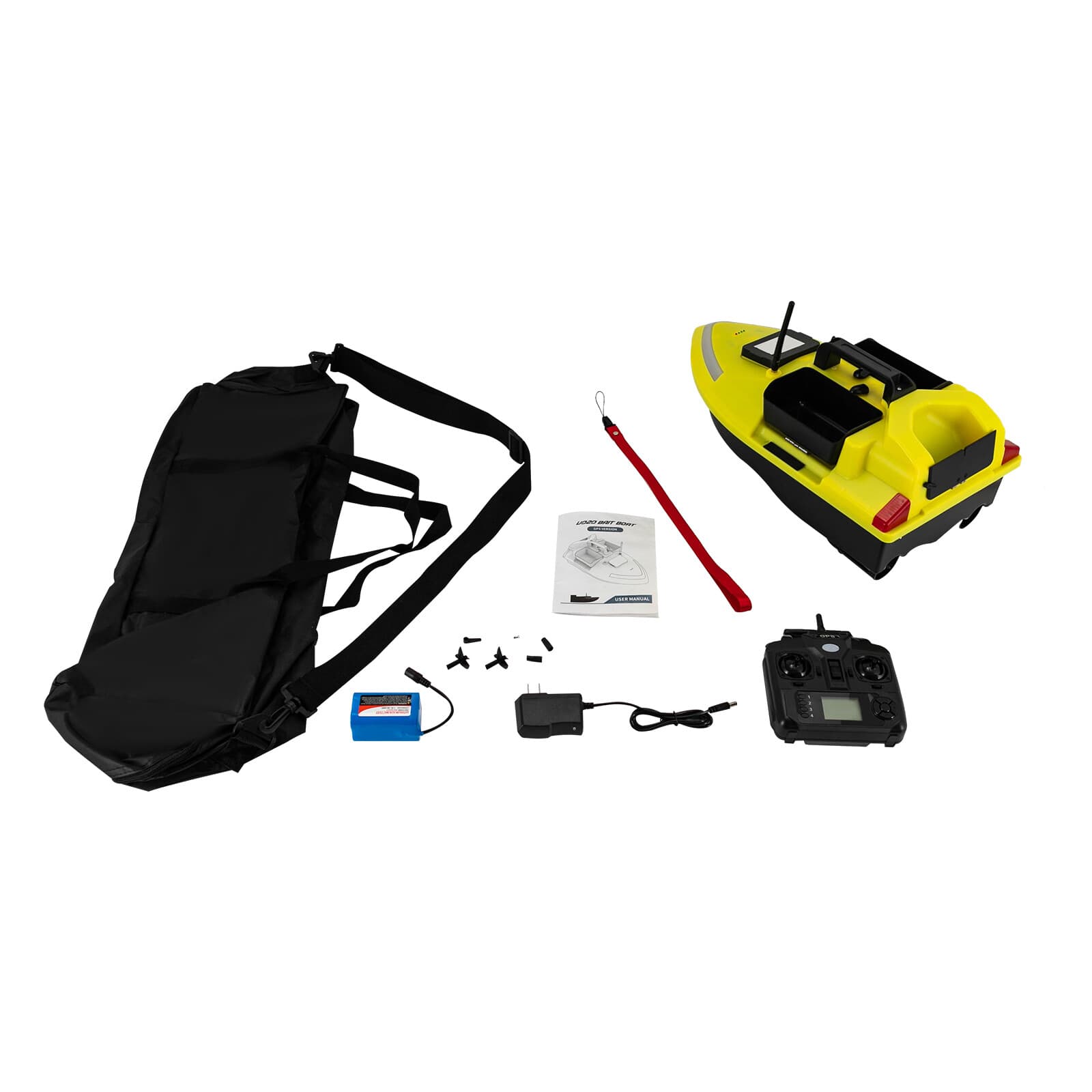 500m RC Fishing Bait Boat GPS 4 Hours Control Time 12000mAh Cruise Control 3