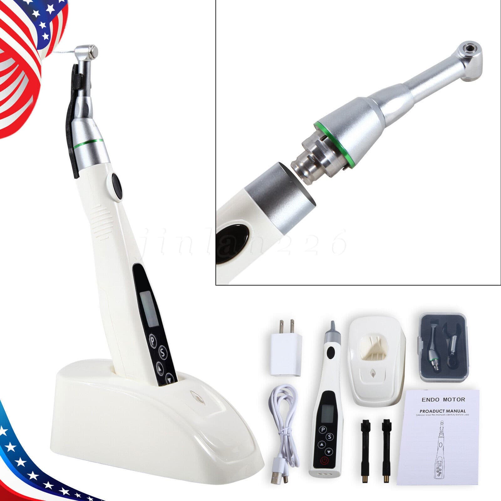Reciprocating LED Dental Endo Motor 16:1 Root Canal Micromotor Cordless USA 3