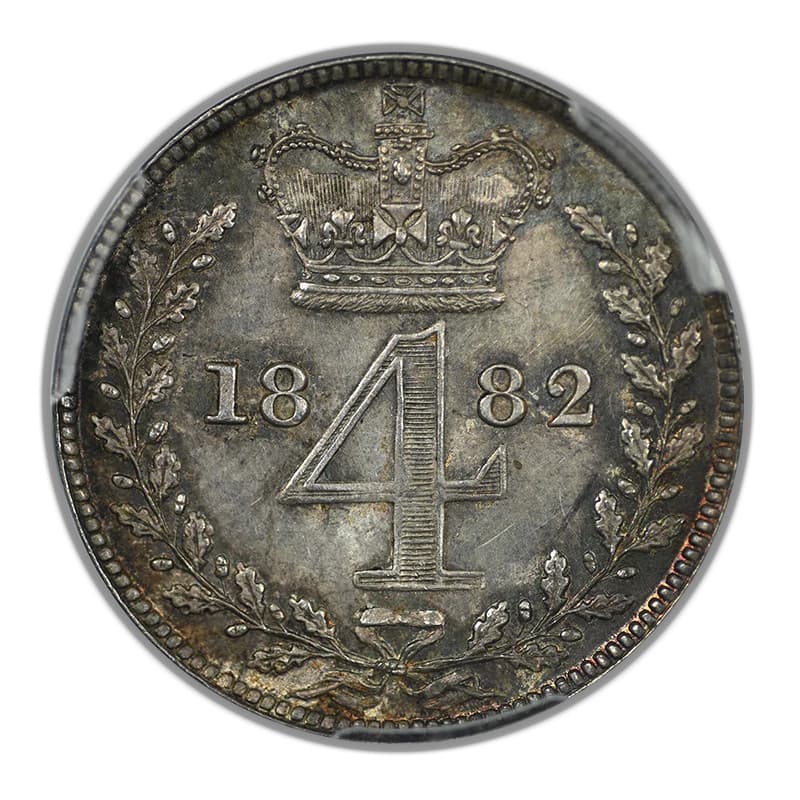 1882 Great Britain 4D Mdy Fourpence Maundy PCGS PL63 - Prooflike 4