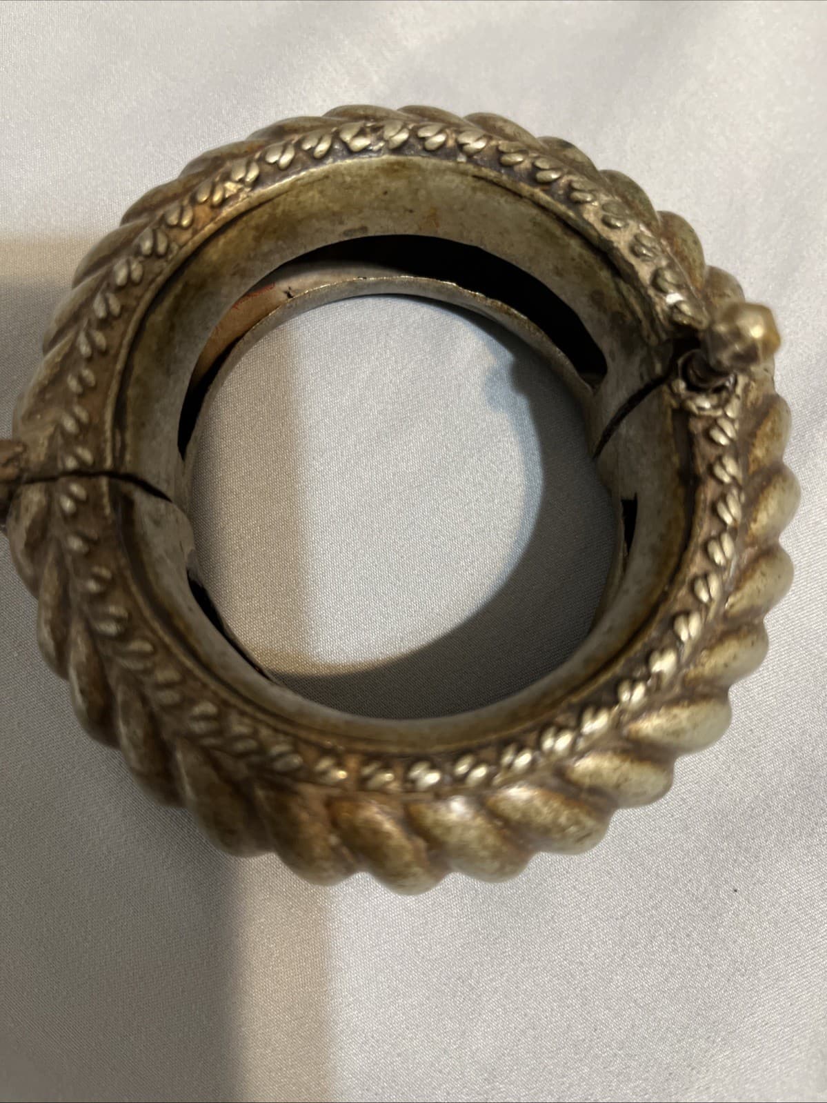 Antique Brass Tribal Bracelet  from India Dhokra Omani Al Jaber 19th Century 4