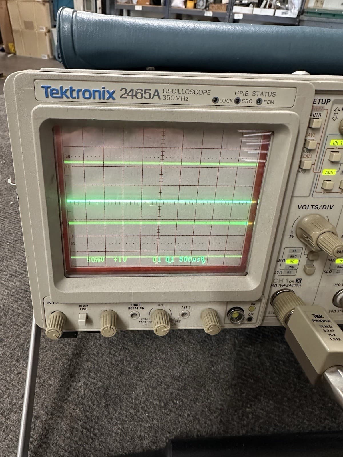 Tektronix 2465A Oscilloscope 4 Channel 350 MHz with options 10 11 22 GPIB 2