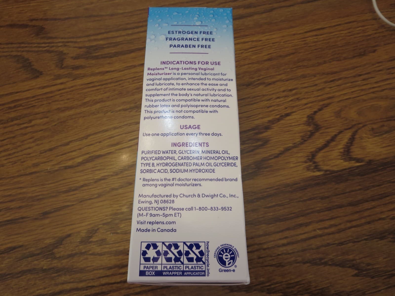 1 Replens Long-Lasting Vaginal Moisturizer 8 Applicators EXP 4/2026 SEALED BOX 5