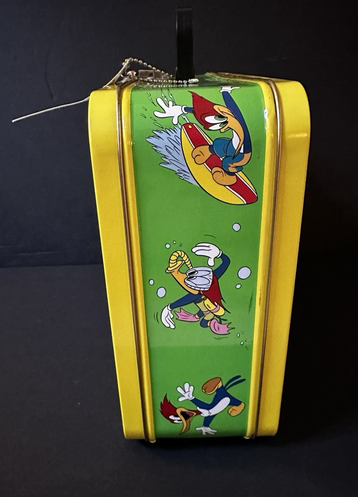 Vintage 1999 Woody Woodpecker  Cartoon Metal Tin Lunchbox 4