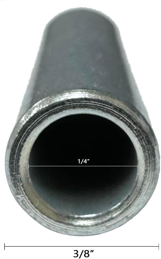 Five New Galvanized Steel Spacer Tubes | 1/4" ID  x 3/8" OD x 1-1/2" 2