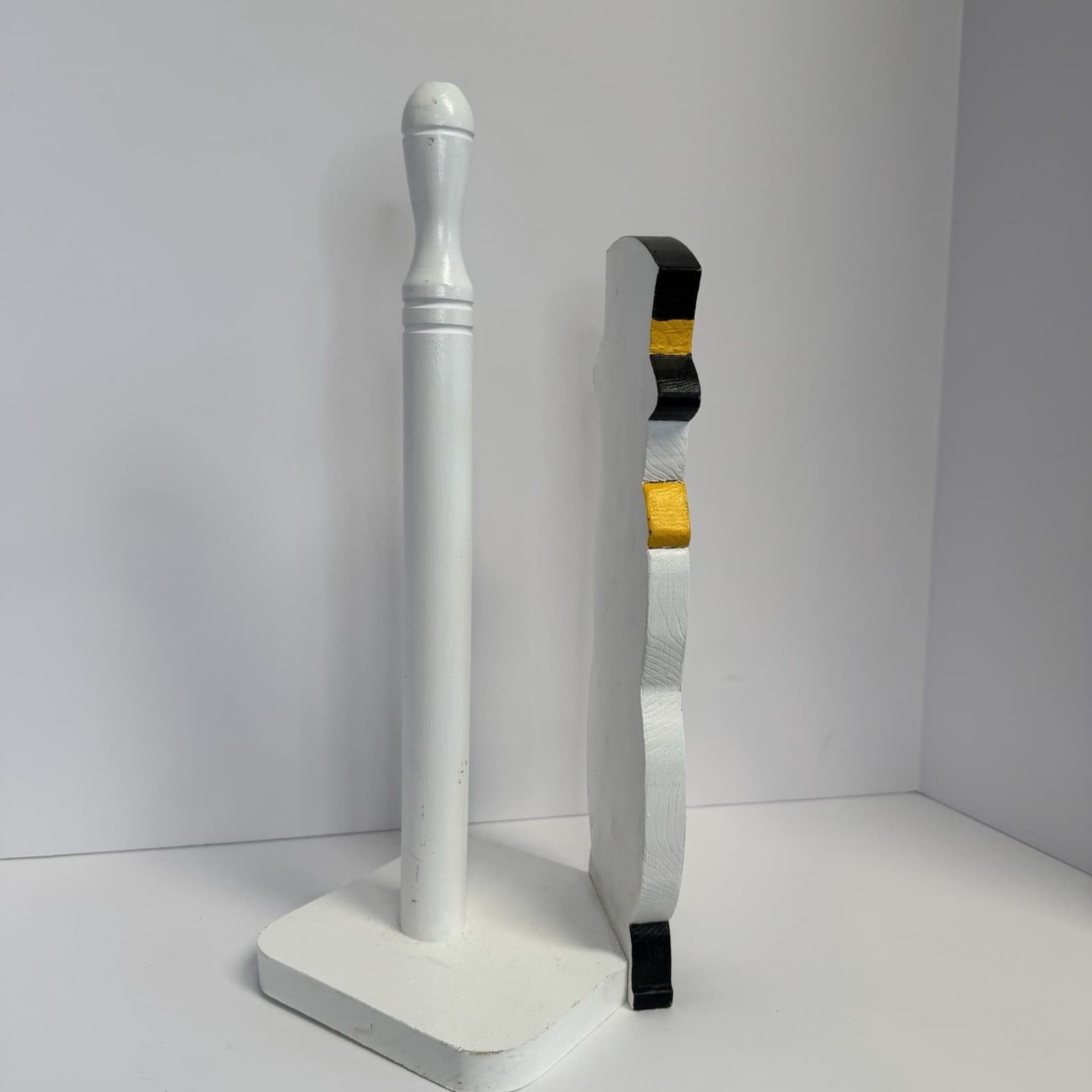 Snowman Paper Towel Holder Wooden Christmas Decor 4