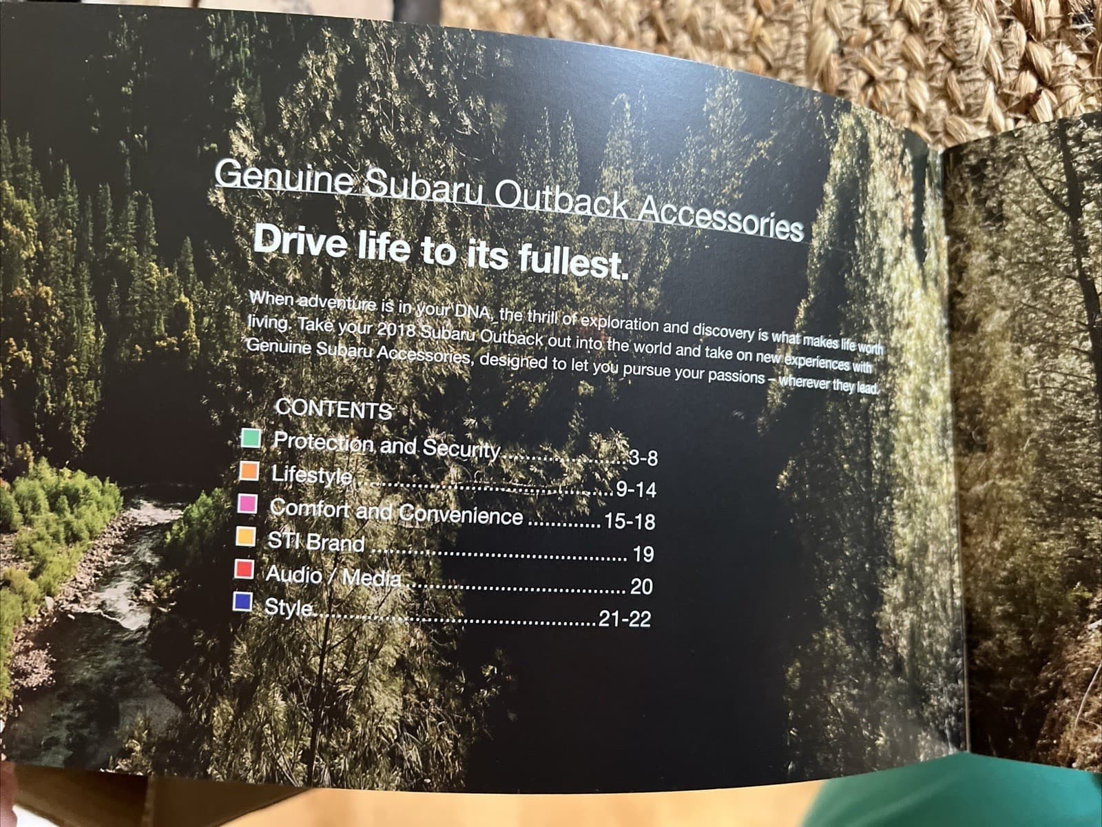 2018 Subaru OUTBACK Accessories  OEM Brochure  FULLY ILLUSTRATED!! 5
