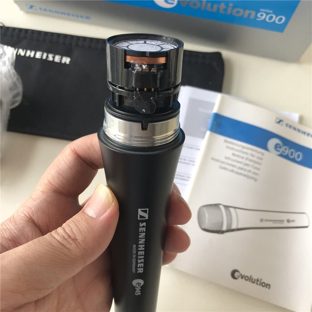 Opened e945 Wired Super Cardioid Dynamic Handheld Microphone -Early Box Version 4