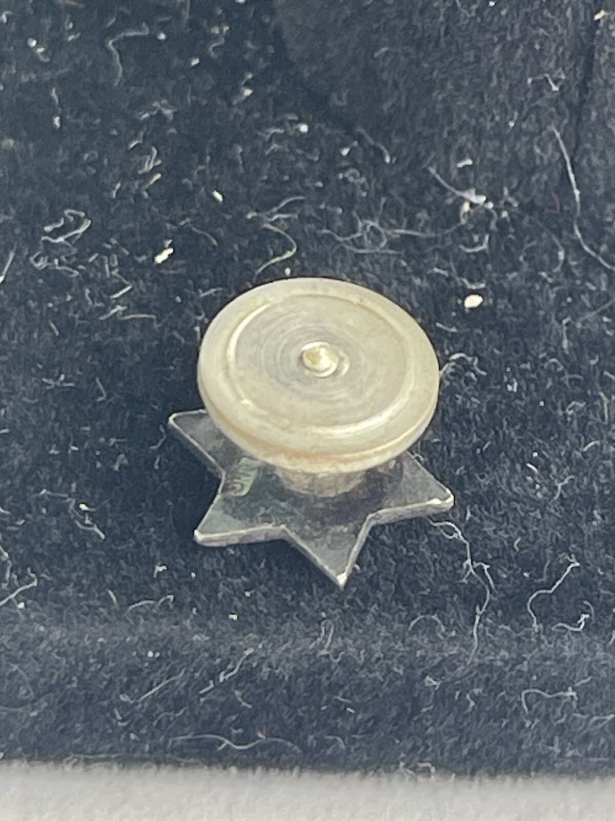 Star of David Lapel Pin Sterling Silver Pre Owned Antique Estate 3