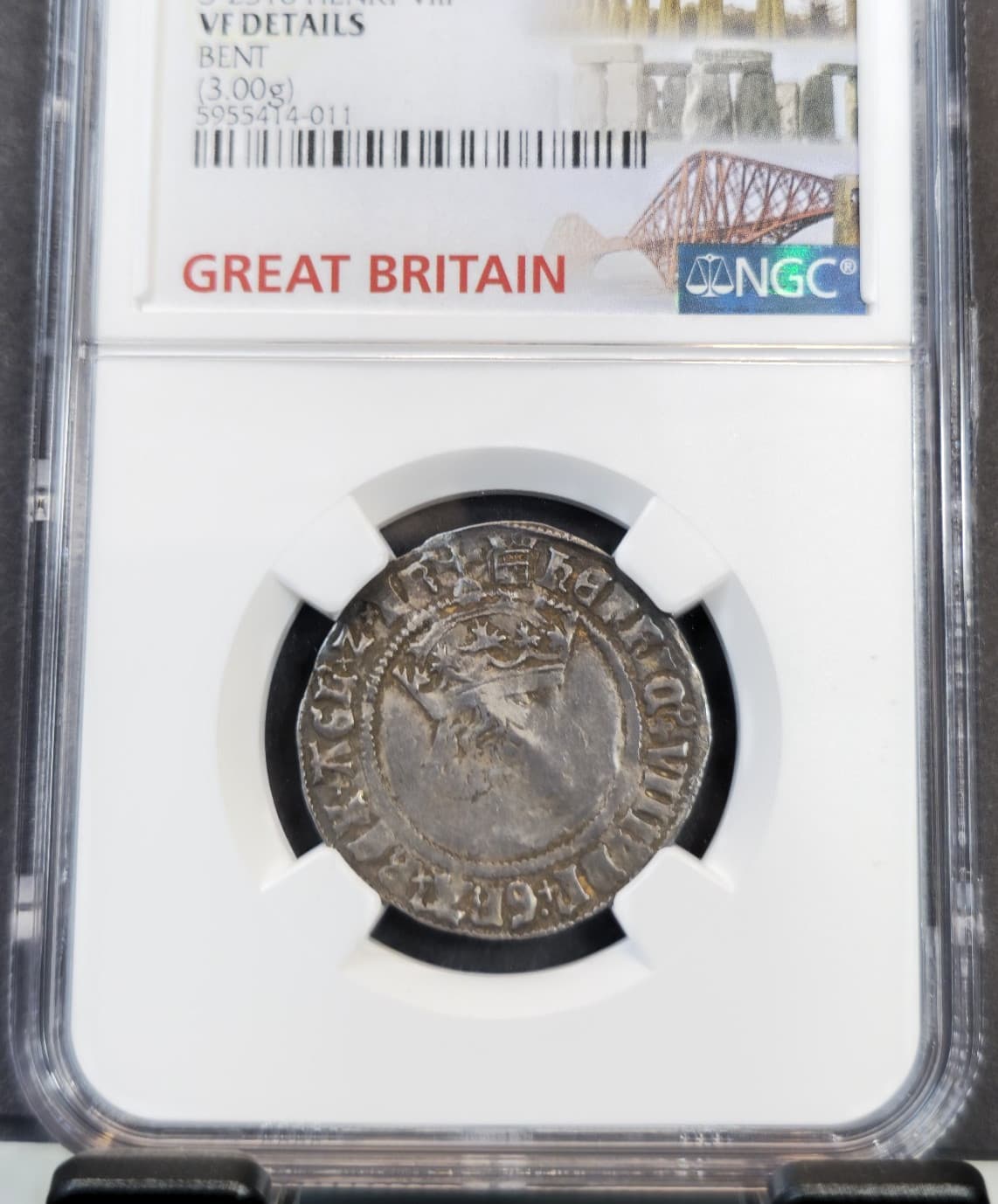 1509-26 ENGLAND 4 PENCE S-2316 KING HENRY VIII NGC VF RARE BEAUTY 3