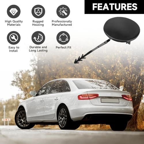 Front Bumper Tow Hook Cover Cap for Audi A4 2009-2012 | Durable and Sturdy |  5