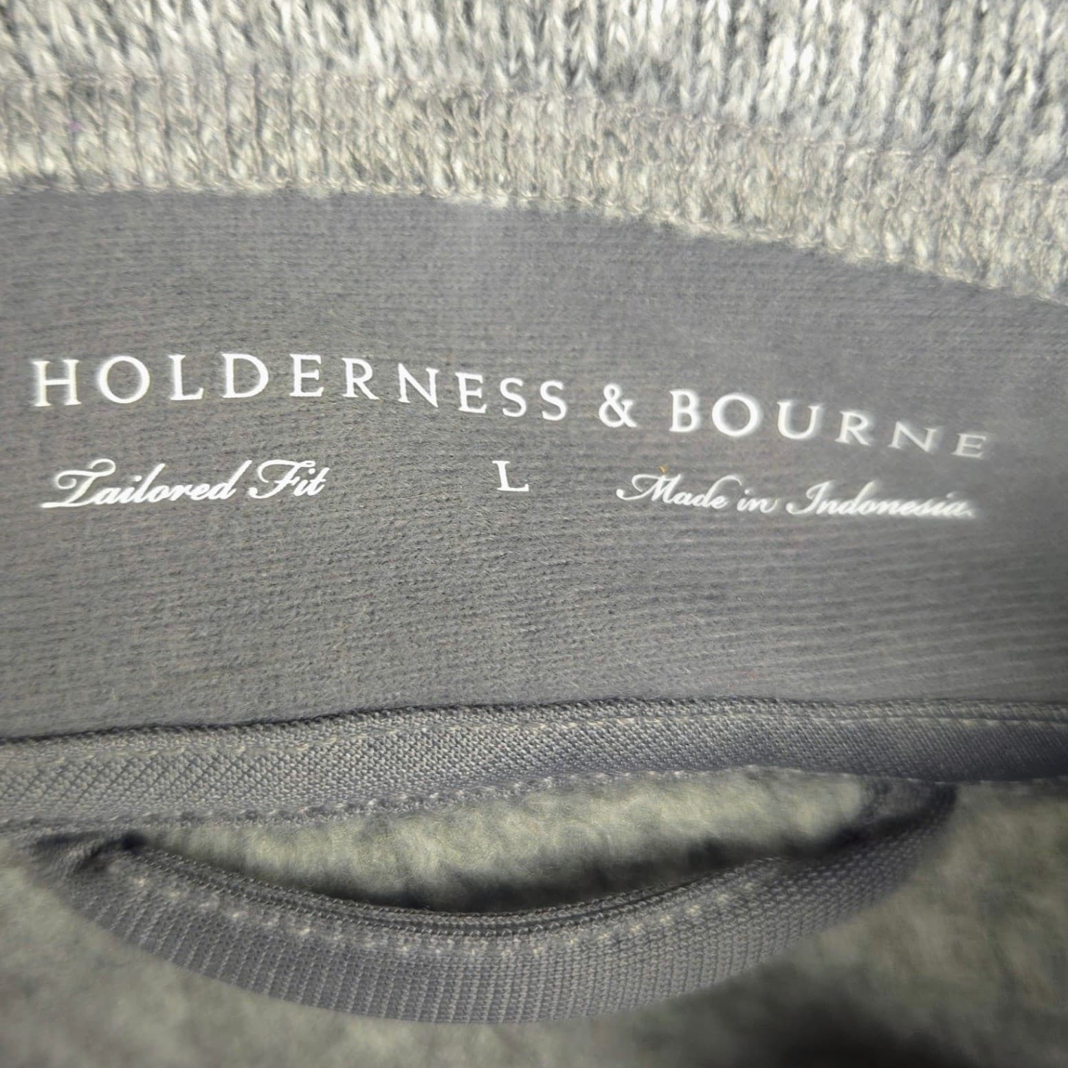 Holderness & Bourne Men's Ashby Vest Heathered Gray Tailored Fit L Fleece Lined 2