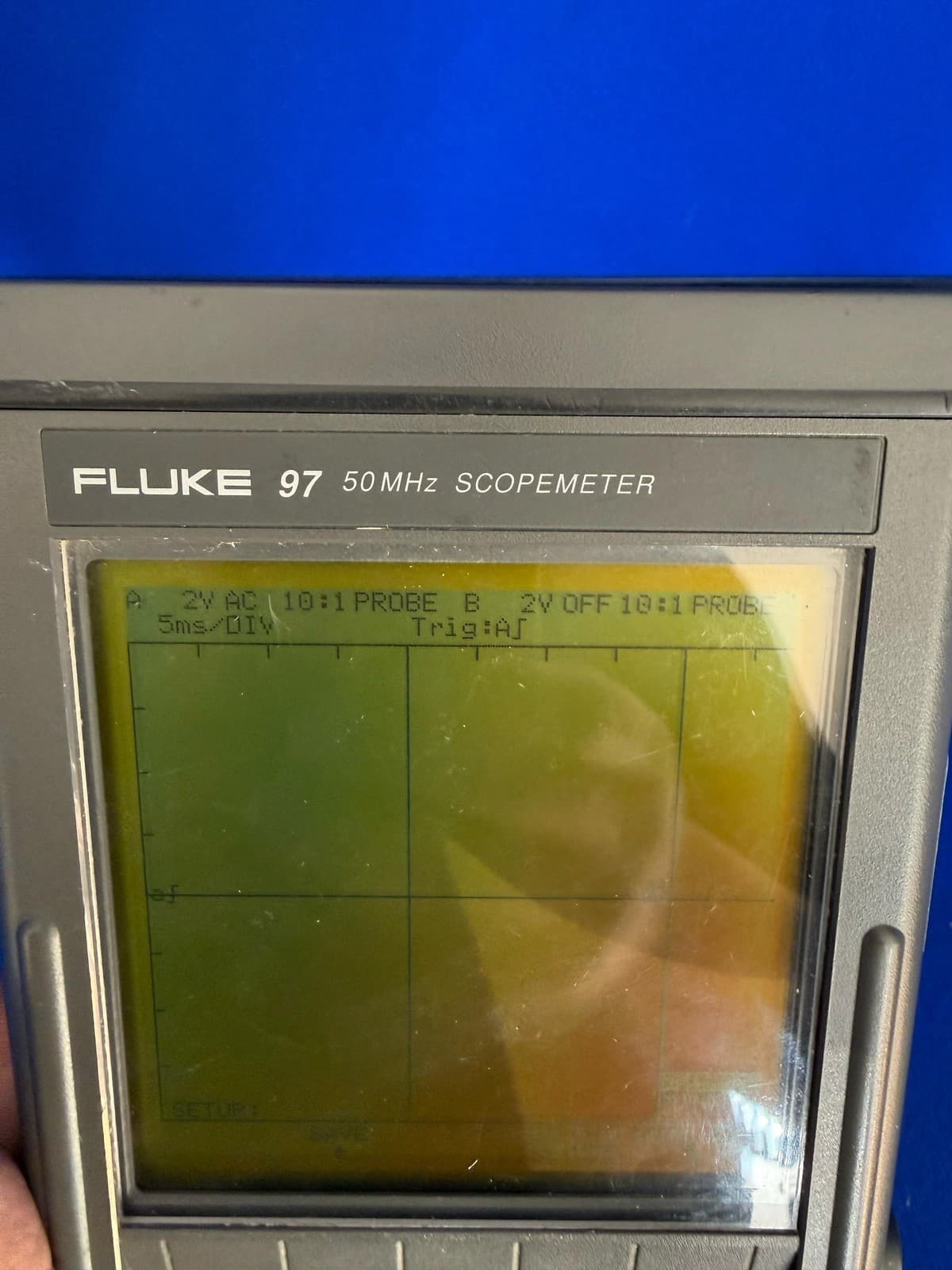 Fluke 97 Auto Scopemeter Dual Trace 50 MHz Handheld Oscilloscope W/manual 5