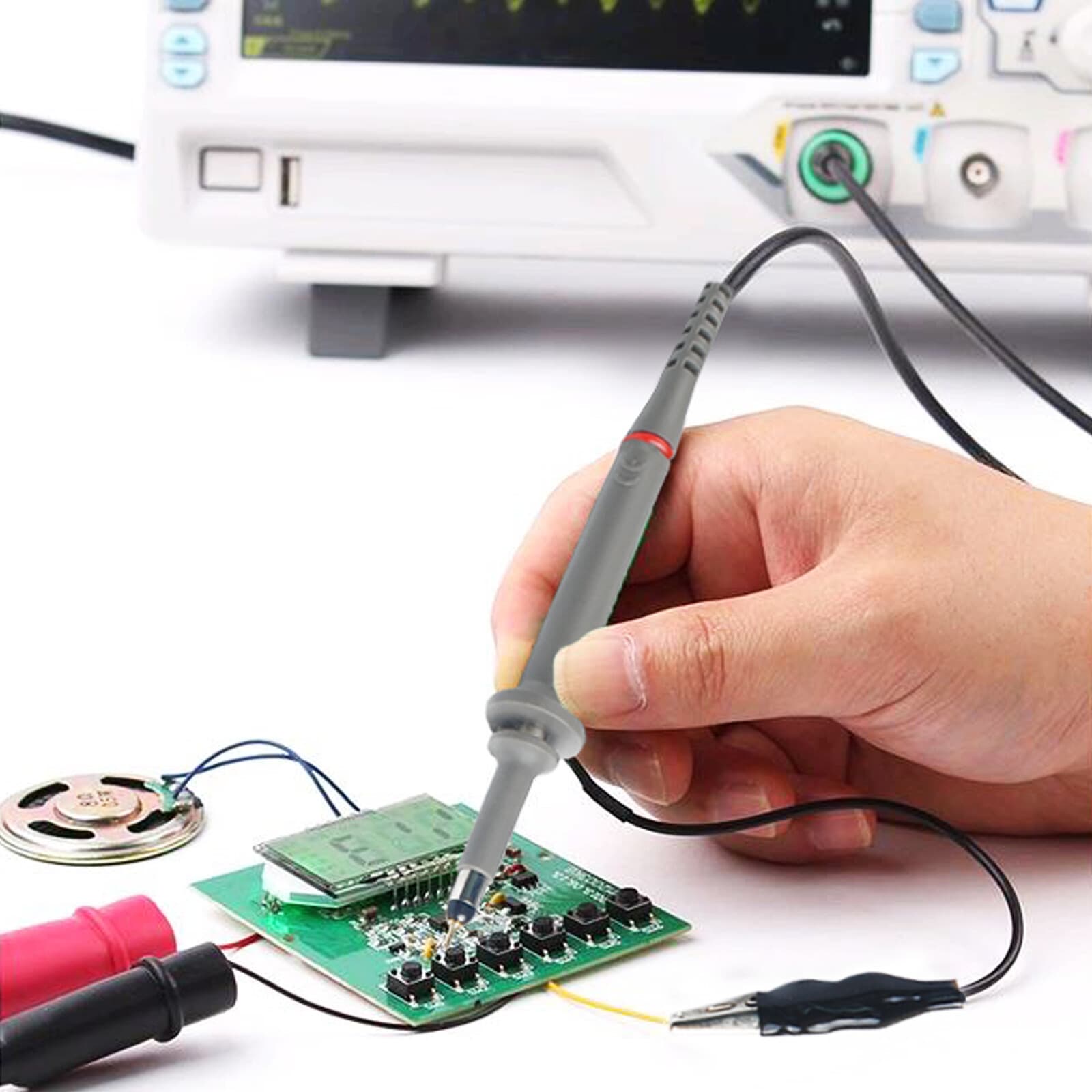 2-Pack P6100 Oscilloscope Clip Probes 100MHz Kit 1X 10X For HP Tektronix 2