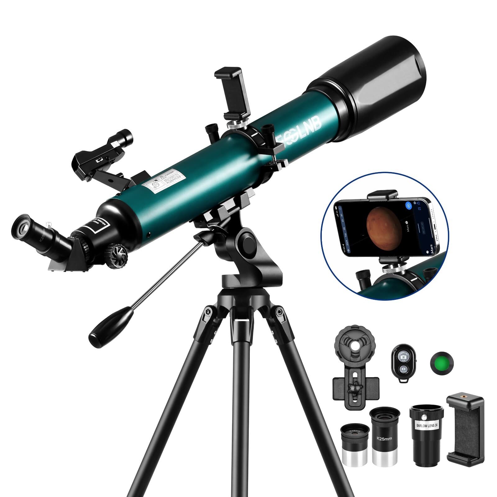 70080 Astronomical Telescope 210X with Phone Adapter for Beginner Moon Watching