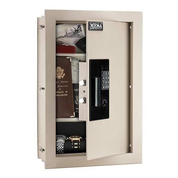 Mesa Safe Co Maws2113e 0.3 - 0.7 Cu Ft Adjustable Wall Safe W/ Electronic Lock, 4