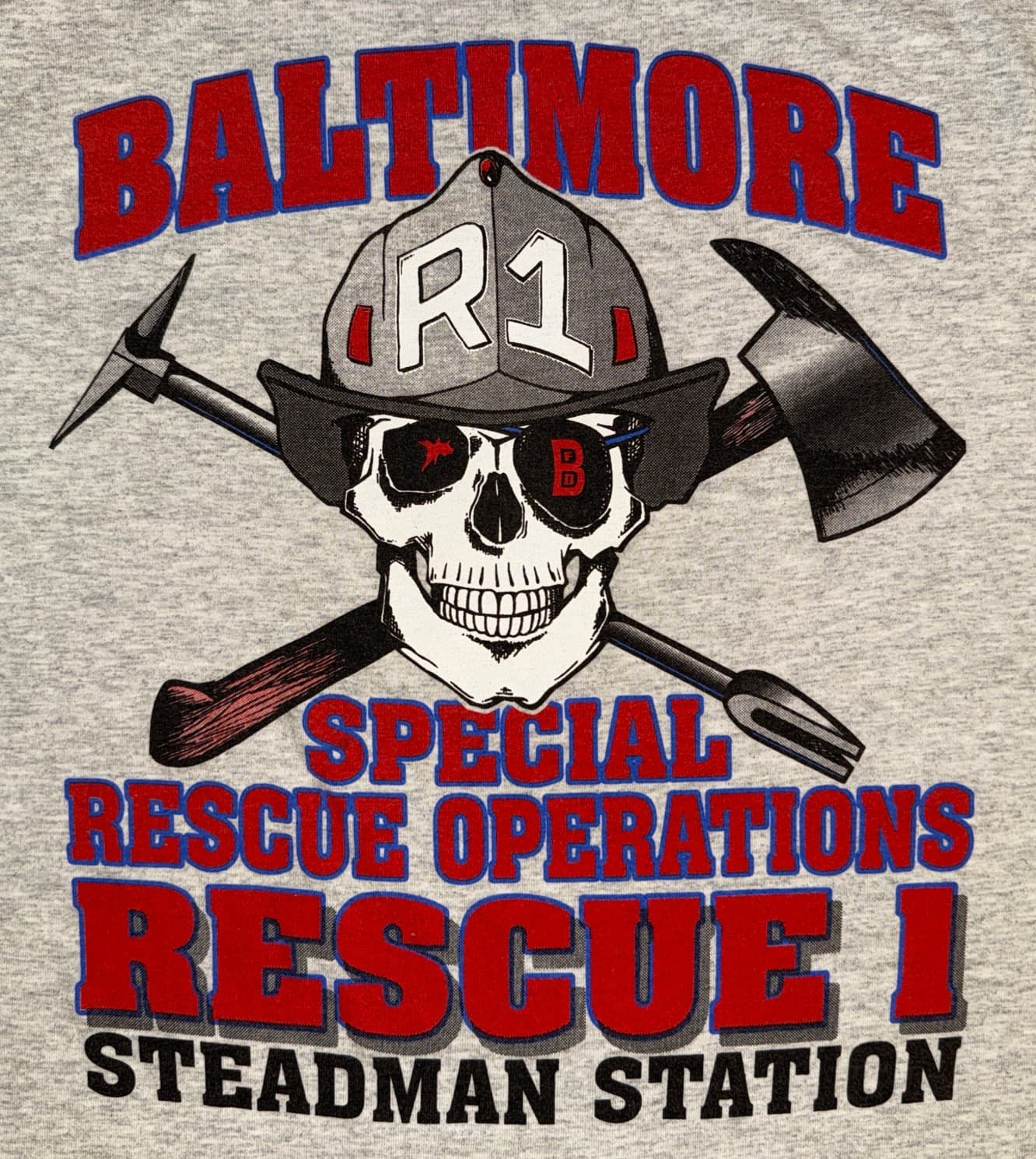 Baltimore Fire Department Maryland MD T-shirt Sz M Bravest Rescue 1 5