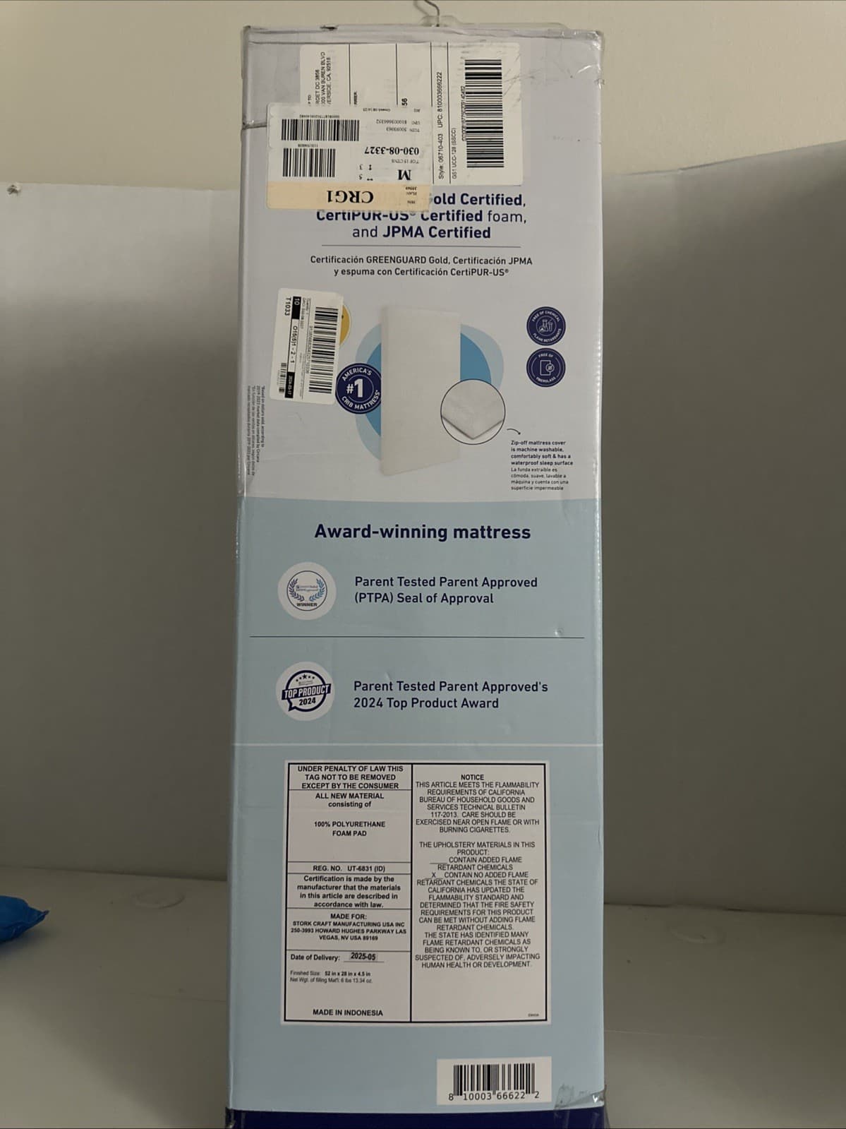 GRACO Deluxe Foam Mattress In A Box For Standard Size Baby Crib And Toddler Bed 3