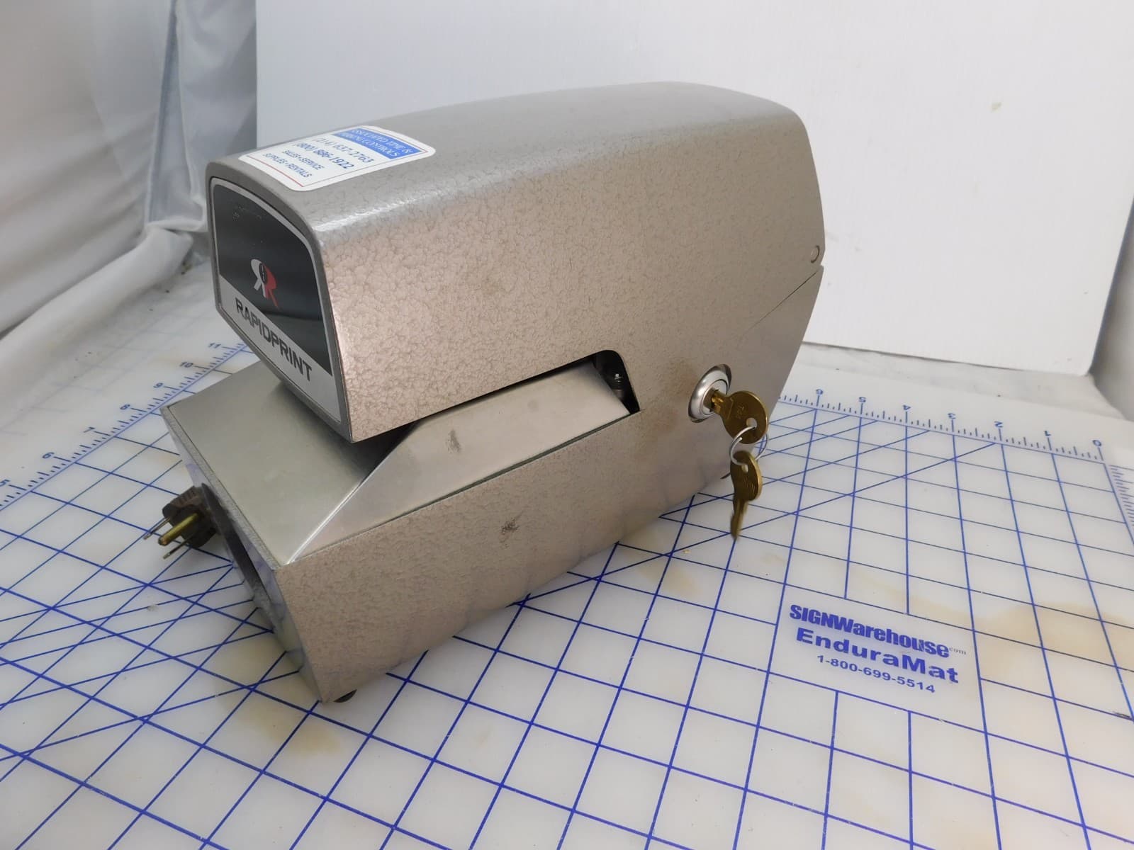 Rapidprint ARL-E Time Recorder, card stamper, tested, 120 volt, with keys 2