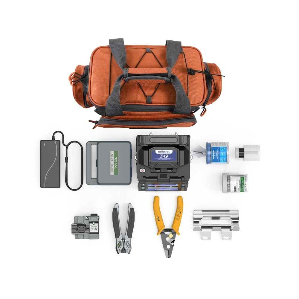Mini Fiber Optic Fusion Splicer OrienTek T49 with Extra Electrodes Ship From USA 3