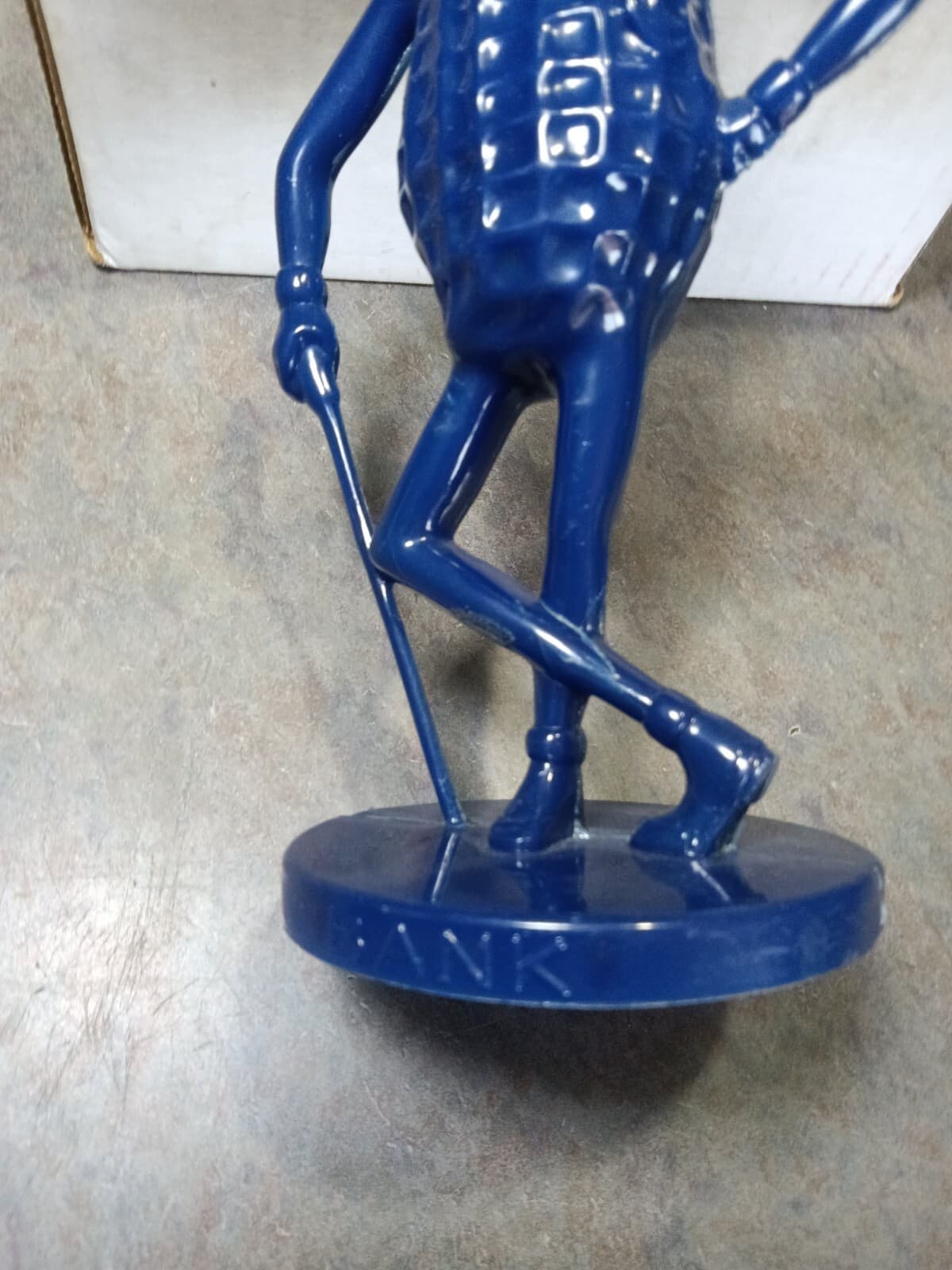 Dark Blue  Planters Mr Peanut coin bank advertising mascot figure scarce color 3