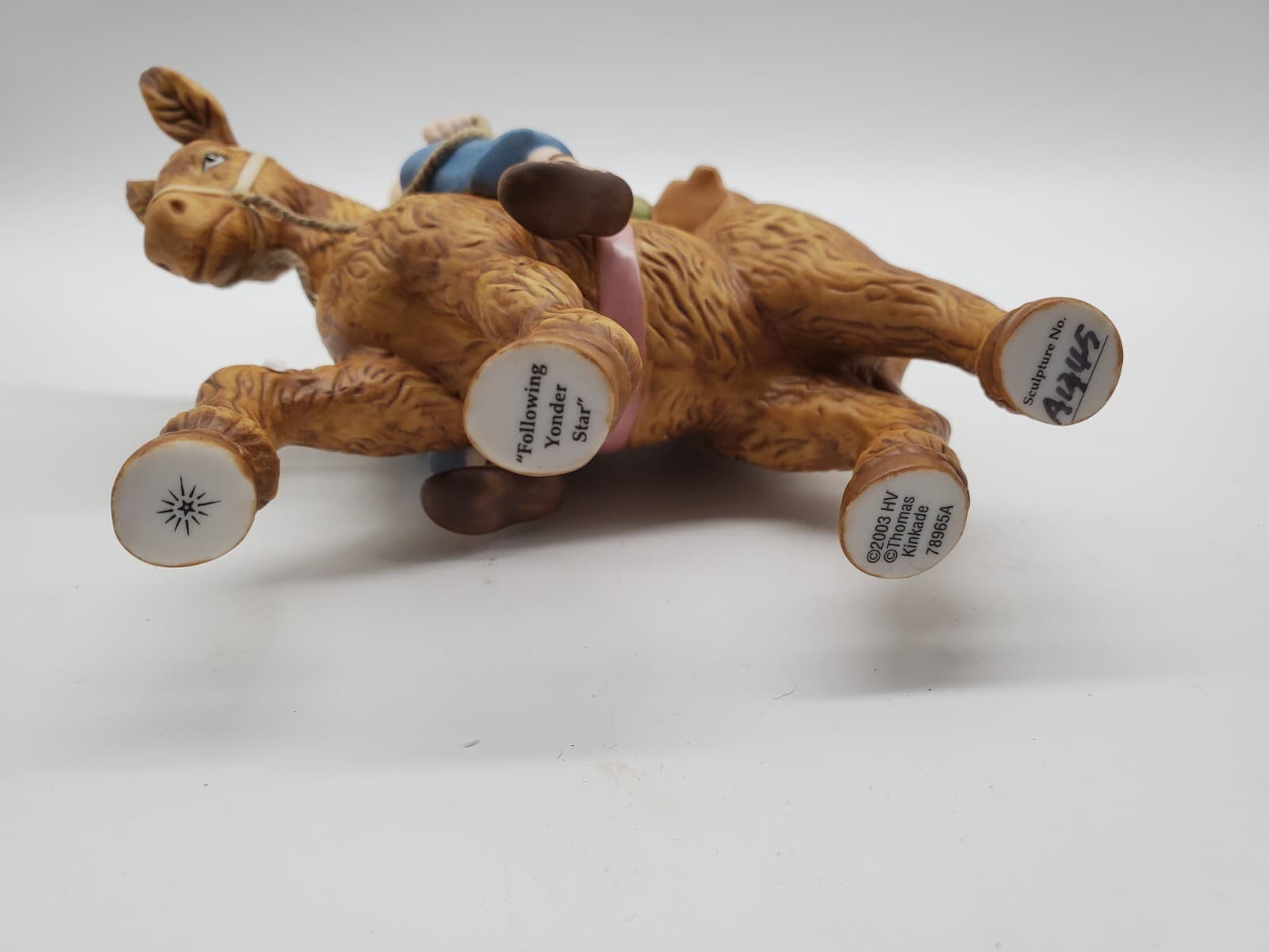 Rare 2003 Kincaid Nativity- Follow Yonder Star Boy On Donkey & Faithful Cow 6